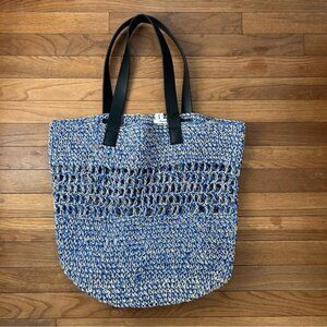 Cobalt Blue and Cream Tote New